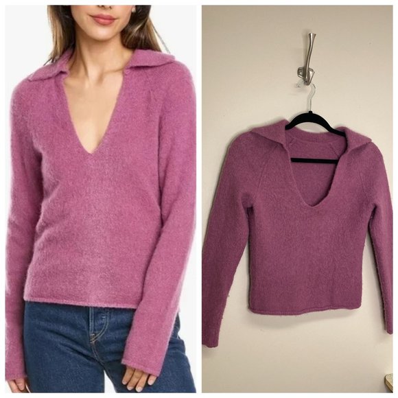 VINCE Sweaters - Vince Pink Brushed Alpaca Sweater